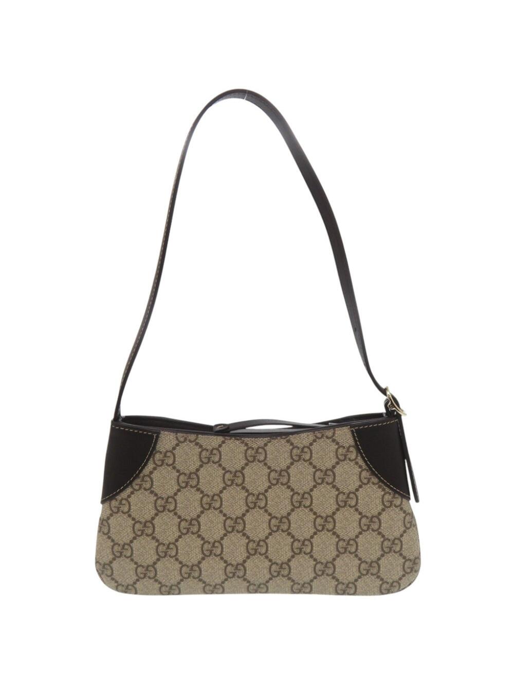 Gucci Emblem Shoulder Bag Gg Coated #375437G12B